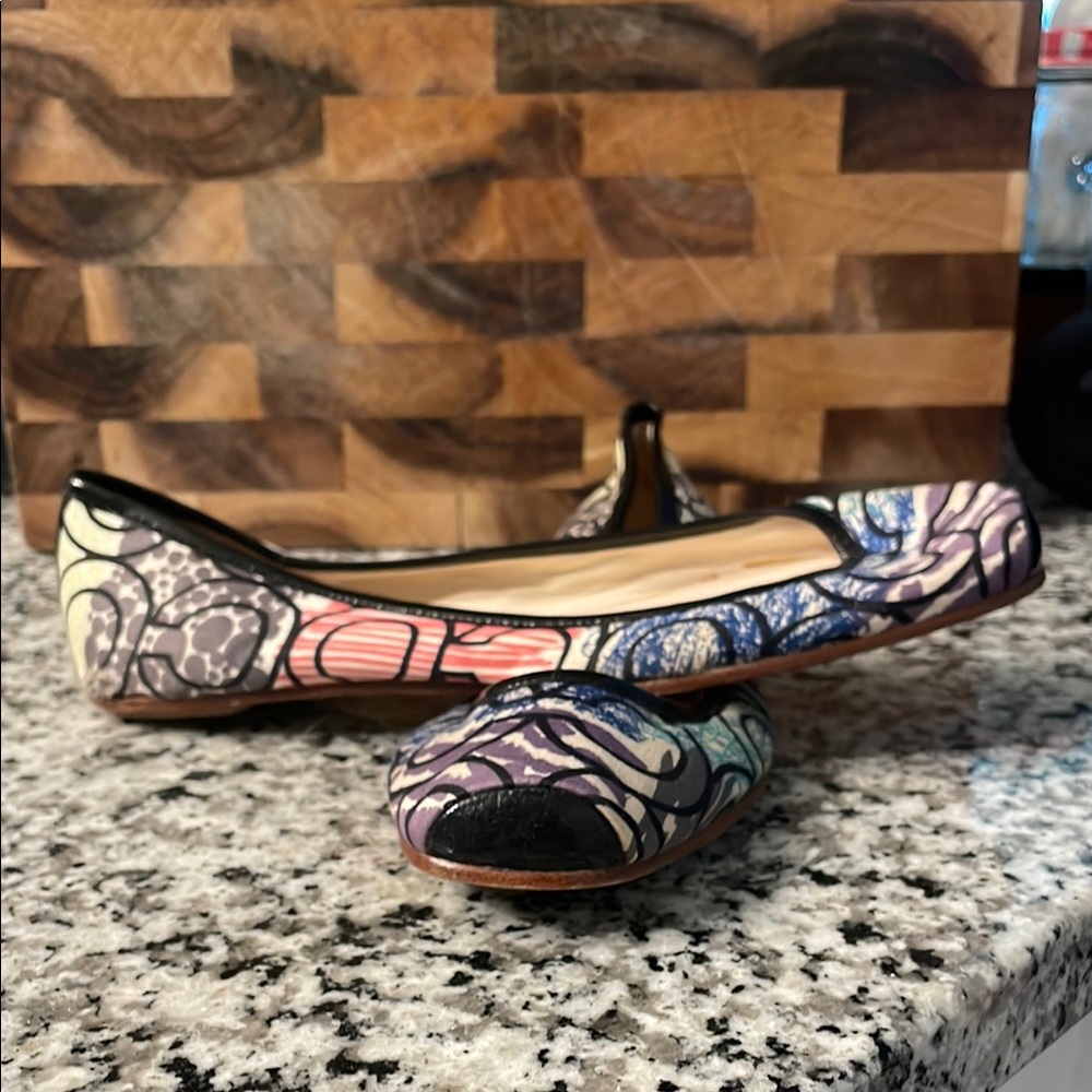 Coach Multicolor Patterned Flats Size 7 - image 2